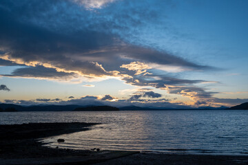 sunset over the sea