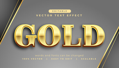 luxurious shiny gold lettering text style effect