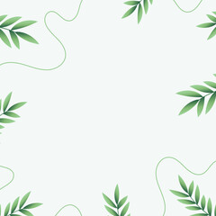 fresh and herbal green leaves background with text space