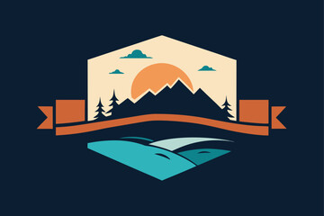 minimalist ocean property banner design  .eps