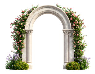 arched window in the garden