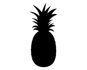 Pineapple icon. Pineapple silhouette vector
