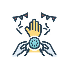 Color illustration icon for celebrate