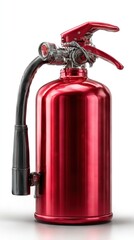Red fire extinguisher on white background
