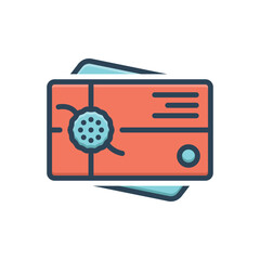 Color illustration icon for card