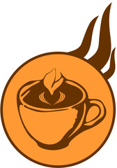 background ilustration cup of coffee