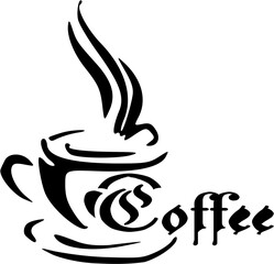 background ilustration cup of coffee