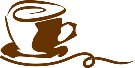 background ilustration cup of coffee