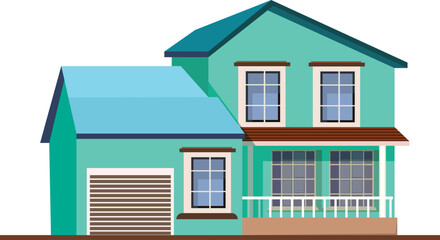 vector illustration of a green house