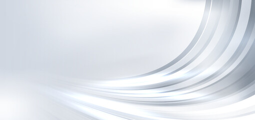 Abstract background curve speed motion light grey and white stripe lines.
