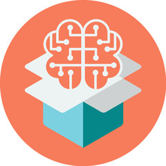A stylized brain graphic inside an open box, symbolizing untapped potential or innovation.