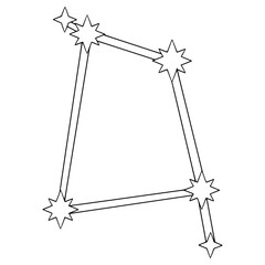 Corvus constellation illustration hand drawn outline vector © Fathur Kiwon