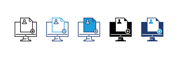 Patient Registration icon set multiple style collection