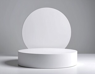 Blank white product podium display