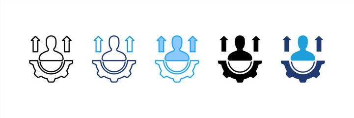 Self Development icon set multiple style collection