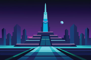 night view of a mesmerizing architectural landmark (1).eps