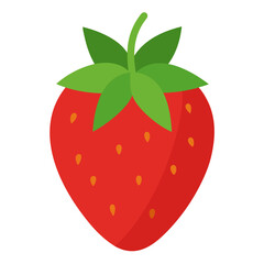 Obraz premium strawberry icon,strawberry flat vector,white background
