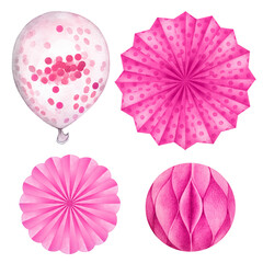 Pink baby party decorations