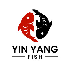 Yin Yang Fish Logo Replaceable Text