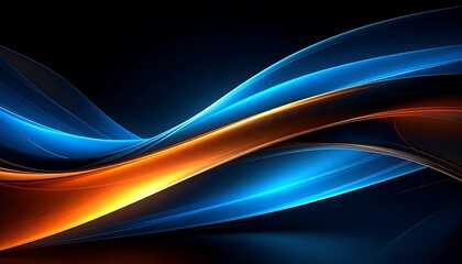 Abstract flowing lines of light