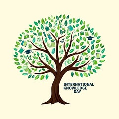 Obraz premium Tree of knowledge symbolizing education and learning