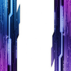 Abstract illustration of a metallic circuit board background with blank space for business technology