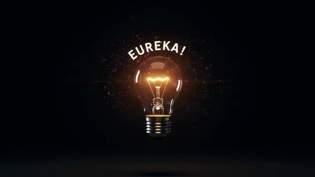Eureka Moment Glowing Light Bulb Idea Inspiration Innovation