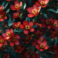 A Lush Celebration of Nature: Discover the Enchanting Beauty of a Bush Dotted with Vivid, Colorful Blossoms, Offering a Serene Escape into a Flourishing Floral Wonderland