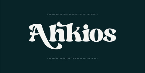 Classy elegant font, vintage type or luxury premium typeface, vector English royal alphabet. Classic typography in modern or old art deco style, serif letters for modern or retro poster font