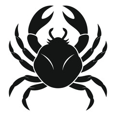 Crab icon set..Crab Silhouettes..silhouette animal crab  on white background

