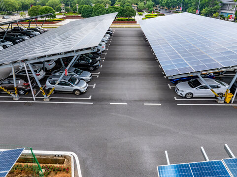 Solar photovoltaic power generation, photovoltaic parking shed