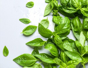 Obraz premium fresh basil leaves