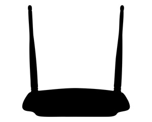 Wifi router silhouette vector, wifi router icon