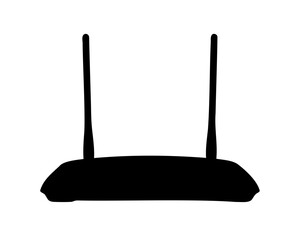 Wifi router silhouette vector, wifi router icon