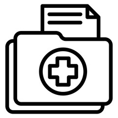 Fototapeta premium Medical File Folder icon