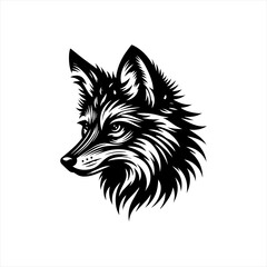 Detailed fox head portrait