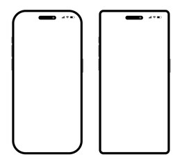 画面をはめ込めるスマホのフレームセット（モックアップ UIデザイン プレゼン用 ベクター）