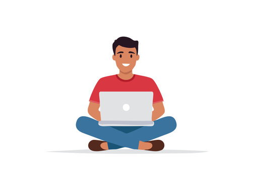 boy with laptop