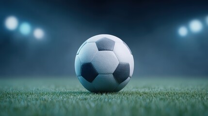 Soccer Ball on Field - Football Game, Sport Event, Stadium