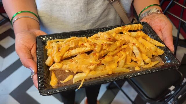 French fries prepared with extra Indian spices.