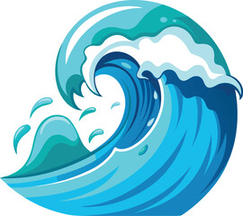 Obraz premium Tidal Wave Ocean Motion Vector