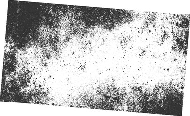 grunge texture fame back and whit design and transparent background