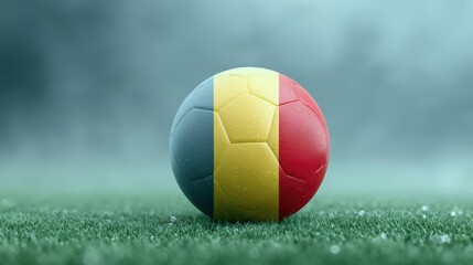 Fototapeta premium Belgium Soccer Ball, Football, World Cup, National Team
