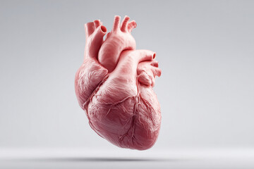 animated human heart render style, sharp focus, professional color grading