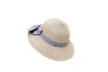 Straw hat isolated on white background.