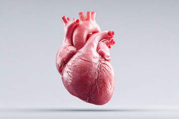 animated human heart render style, sharp focus, professional color grading