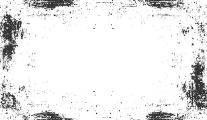 Grunge texture Stroke Frames with Splatter Texture Vector design dust, overlay Distressed illustration transparent background