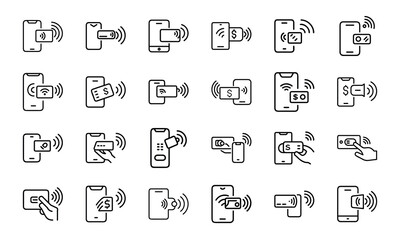 Bundle Icon Of Nfc Payment Icon 