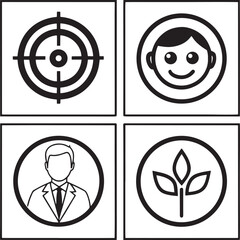 Obraz premium Business concept icons for targeting different demographics