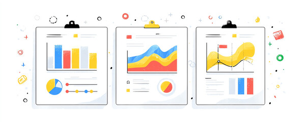Visualize data with colorful infographics showcasing charts and graphs for effective analysis